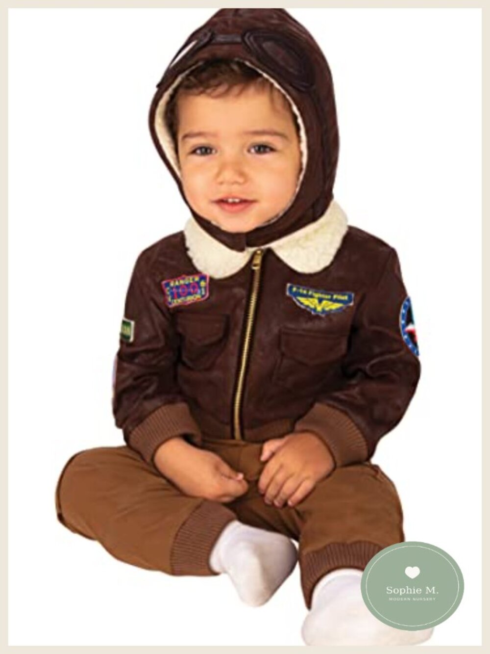 Baby Aviator Costume Jacket Pants Hat Toddler Halloween